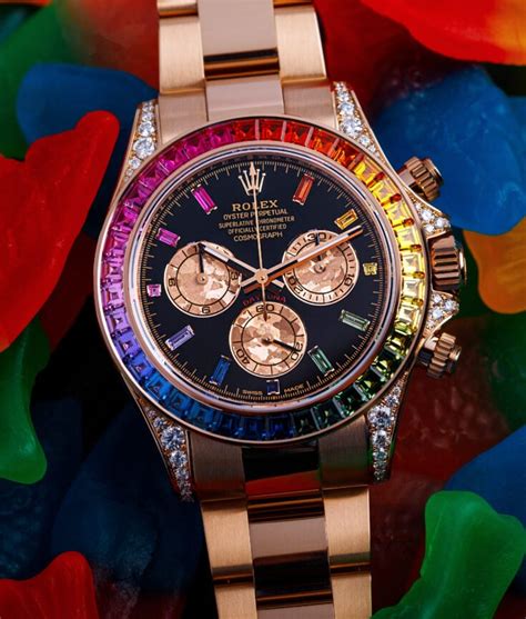 rolex rainbow bezel|rolex daytona rainbow 2022.